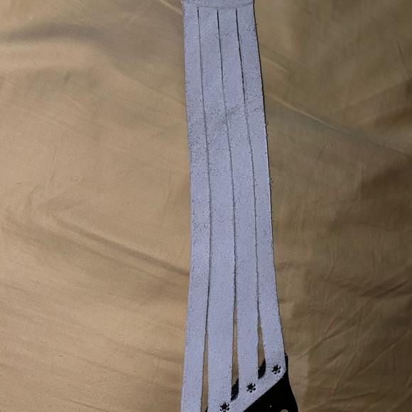 Vintage 80s white leather belt Limited Express - Picture 5 of 6